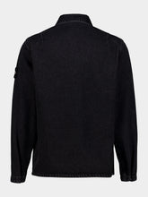 Stone Island Black Cotton Denim Shirt Jacket
