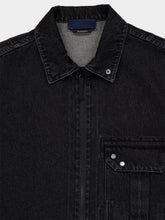 Stone Island Black Cotton Denim Shirt Jacket