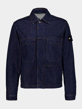 Stone Island Blue Rinse Indigo Denim Coach Jacket