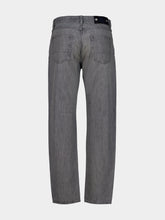Stone Island Grey Light Wash Cotton Straight-Leg Jeans
