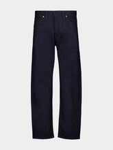 Stone Island Blue Raw Loose-Fit Denim Jeans