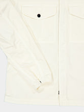 Stone Island Ivory Cotton Twill Zip-Up Overshirt