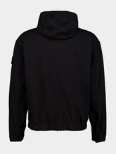 Stone Island Black Organic Cotton Hooded Overshirt