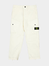 Stone Island Ivory Stretch Cargo Trousers