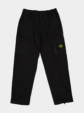 Stone Island Black Organic Cotton Cargo Trousers