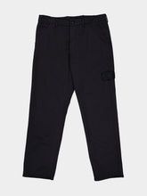 Stone Island Navy Blue Ghost Wool-Cotton Chino Trousers