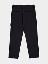 Stone Island Navy Blue Ghost Wool-Cotton Chino Trousers