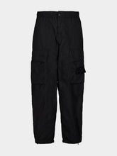 Stone Island Black Nylon Ghost Cargo Trousers