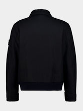 Stone Island Navy Blue Virgin Wool Utility Jacket