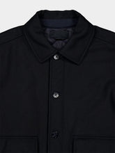 Stone Island Navy Blue Virgin Wool Utility Jacket