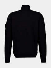 Stone Island Black Lambswool Half-Zip Jumper