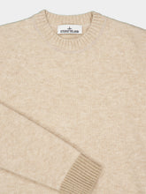 Stone Island Melange Biscuit Alpaca Wool Crew Neck Jumper
