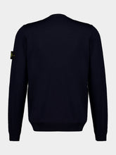 Stone Island Navy Blue Pure Wool Crewneck Jumper