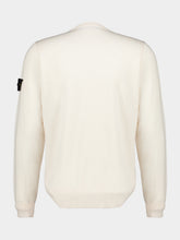 Stone Island Ivory Light Wool Crewneck Jumper