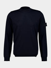 Stone Island Navy Blue Ghost RWS Wool Crewneck Jumper