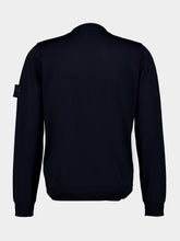 Stone Island Navy Blue Ghost RWS Wool Crewneck Jumper