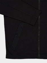 Stone Island Black Organic Cotton Zip-Up Hooded Sweatshirt
