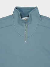 Stone Island Steel Blue Organic Cotton Half-Zip Sweatshirt