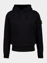 Stone Island Black Organic Cotton Hooded Sweatshirt
