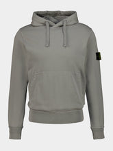 Stone Island Grey Organic Cotton Hooded Sweatshirt