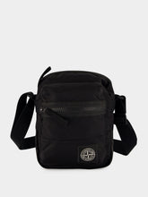 Stone Island Black Coated Nylon Crossbody Bag