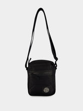 Stone Island Black Coated Nylon Crossbody Bag