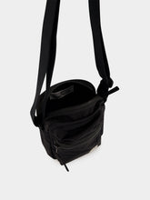 Stone Island Black Coated Nylon Crossbody Bag
