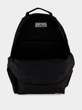 Stone Island Black Coated Nylon Backpack