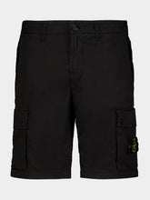 Stone Island Black Cargo Bermuda Shorts