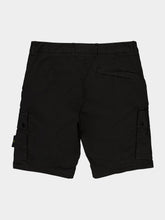 Stone Island Black Cargo Bermuda Shorts