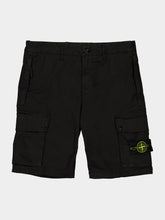 Stone Island Black Cargo Bermuda Shorts