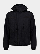Stone Island Black Warp Rib Padded Hooded Jacket