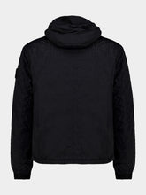 Stone Island Black Warp Rib Padded Hooded Jacket