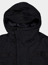 Stone Island Black Warp Rib Padded Hooded Jacket