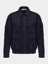 Stone Island Navy Blue Warp Rib Coach Jacket