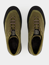 Stone Island Military Green Suede Low-Top Trainers