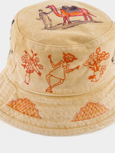 Baziszt Beige Lavie Printed Bucket Hat