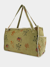 Baziszt Khaki Green Cotton Pocket Tote Bag