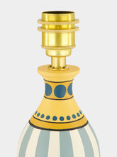 Cressida Bell Yellow and Blue Hand-Painted Marquee Lamp Base