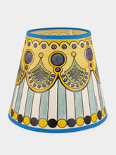 Cressida Bell Yellow and Blue Hand-Painted Marquee Lampshade