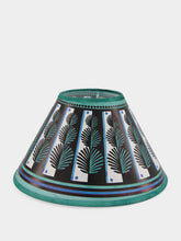 Cressida Bell Green and Blue Hand Painted Paper Lampshade