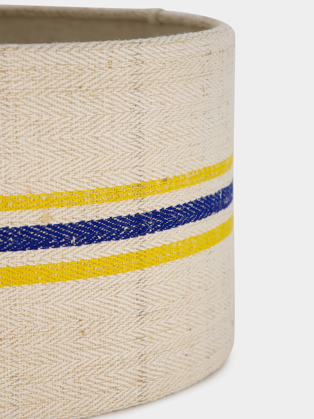 Striped Medium Blue and Yellow Linen Lampshade