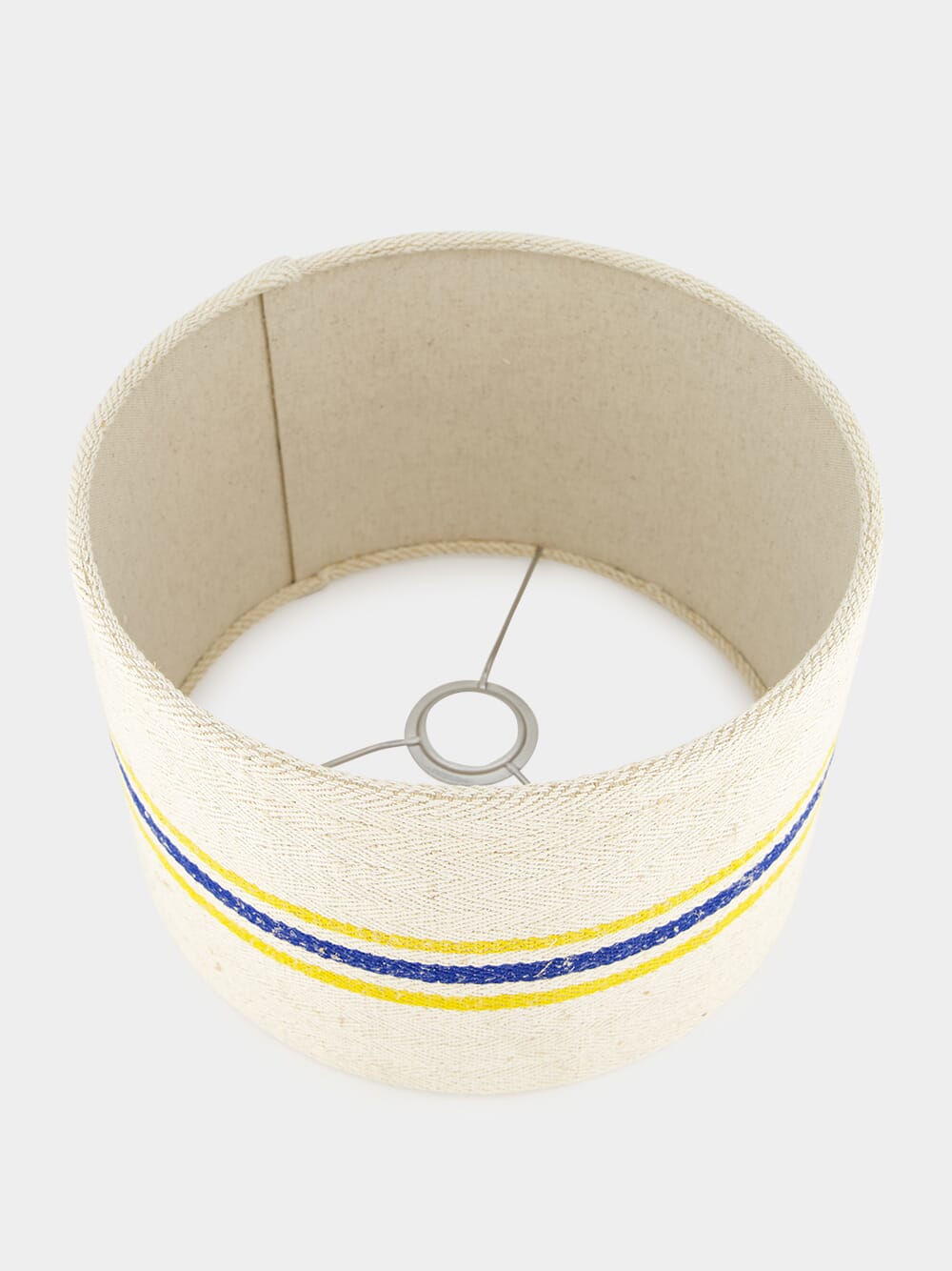 Striped Medium Blue and Yellow Lampshade