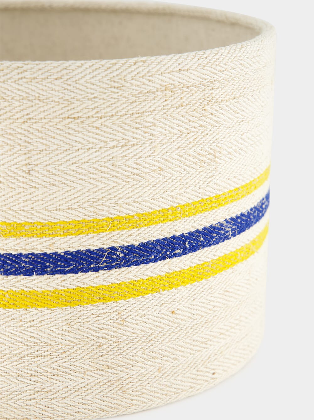 Striped Medium Blue and Yellow Lampshade