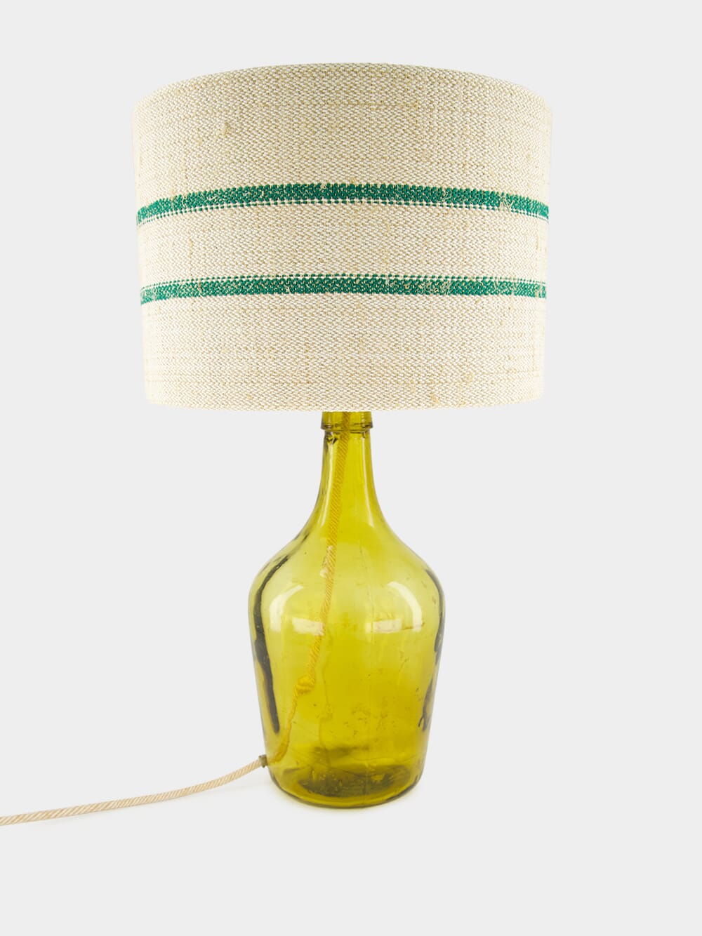 Striped Medium Green Lampshade