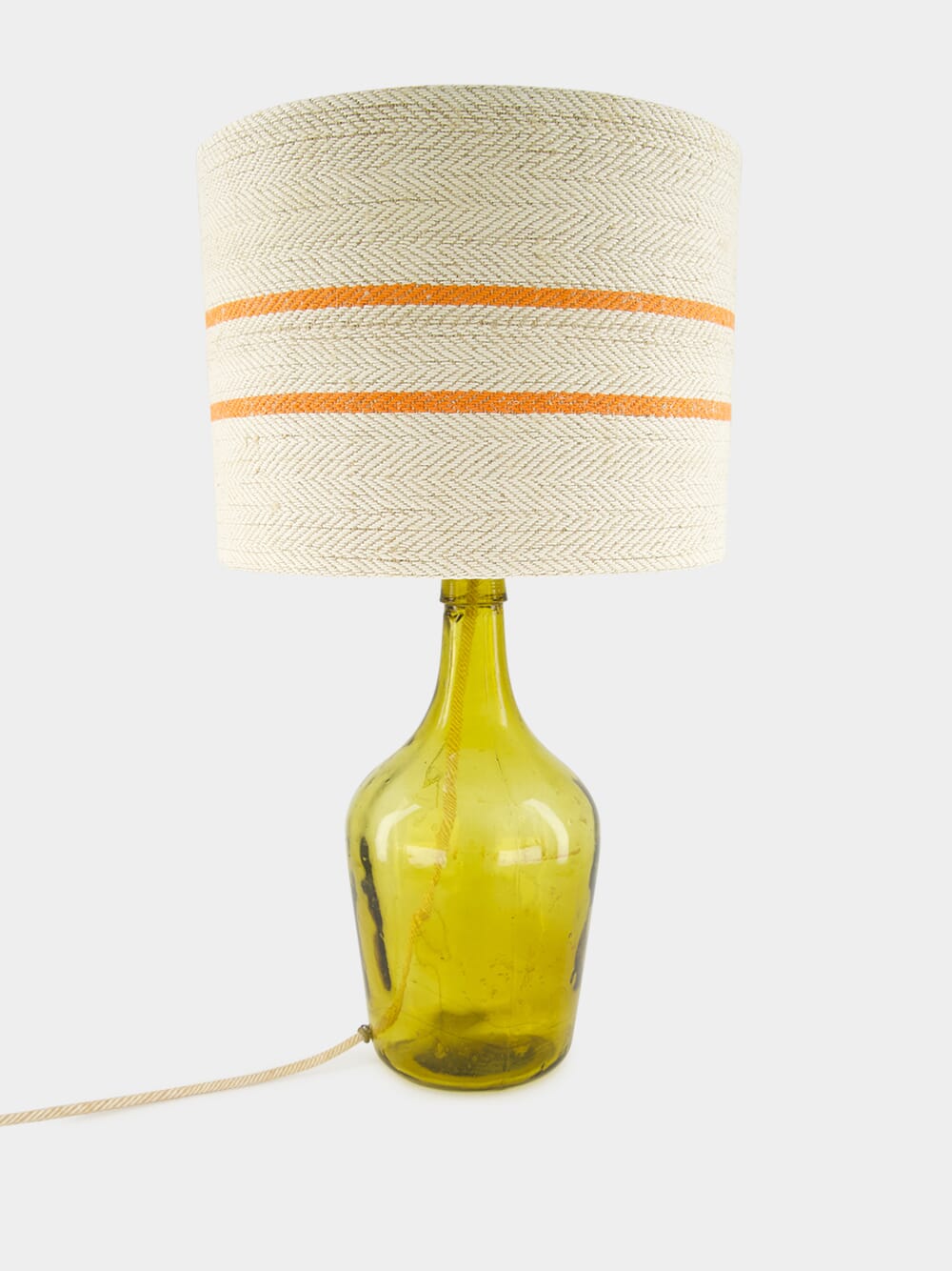 Striped Medium Orange Lampshade