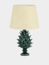 Jean Roger Peacock Blue Flamme Small Ceramic Table Lamp