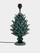 Jean Roger Peacock Blue Flamme Small Ceramic Table Lamp