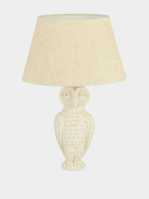 Jean Roger Natural Owl Ceramic Table Lamp