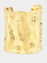 Lava Gold Organic Textured Golden Brass Cuff